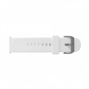 White Silicone Watch Band Replacement Strap Silver Buckle
